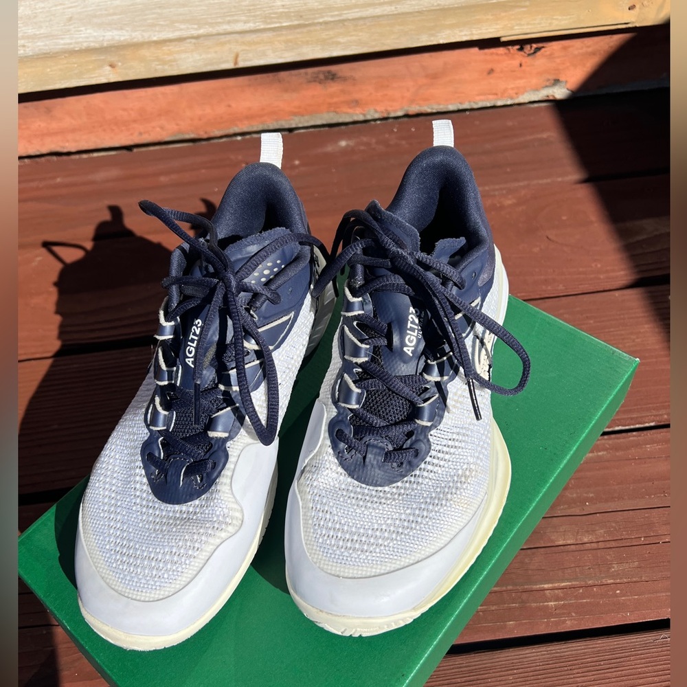 Lacoste AG-LT23 Ultra 123 Women white and blue tennis shoes